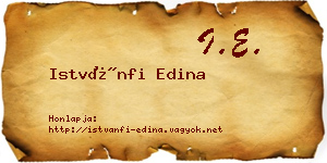 Istvánfi Edina névjegykártya