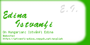 edina istvanfi business card